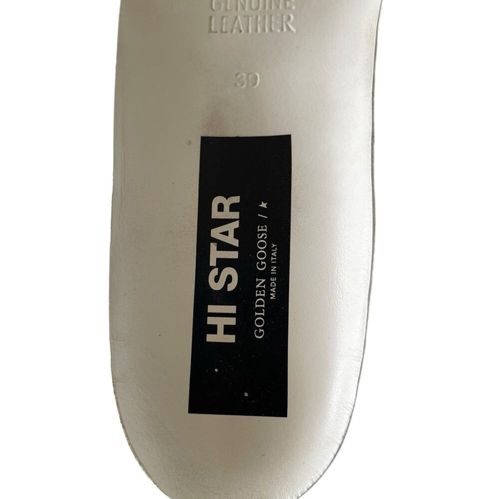 Golden Goose White Sneakers with Pink Star & Leopard Heel - Picture 10 of 10